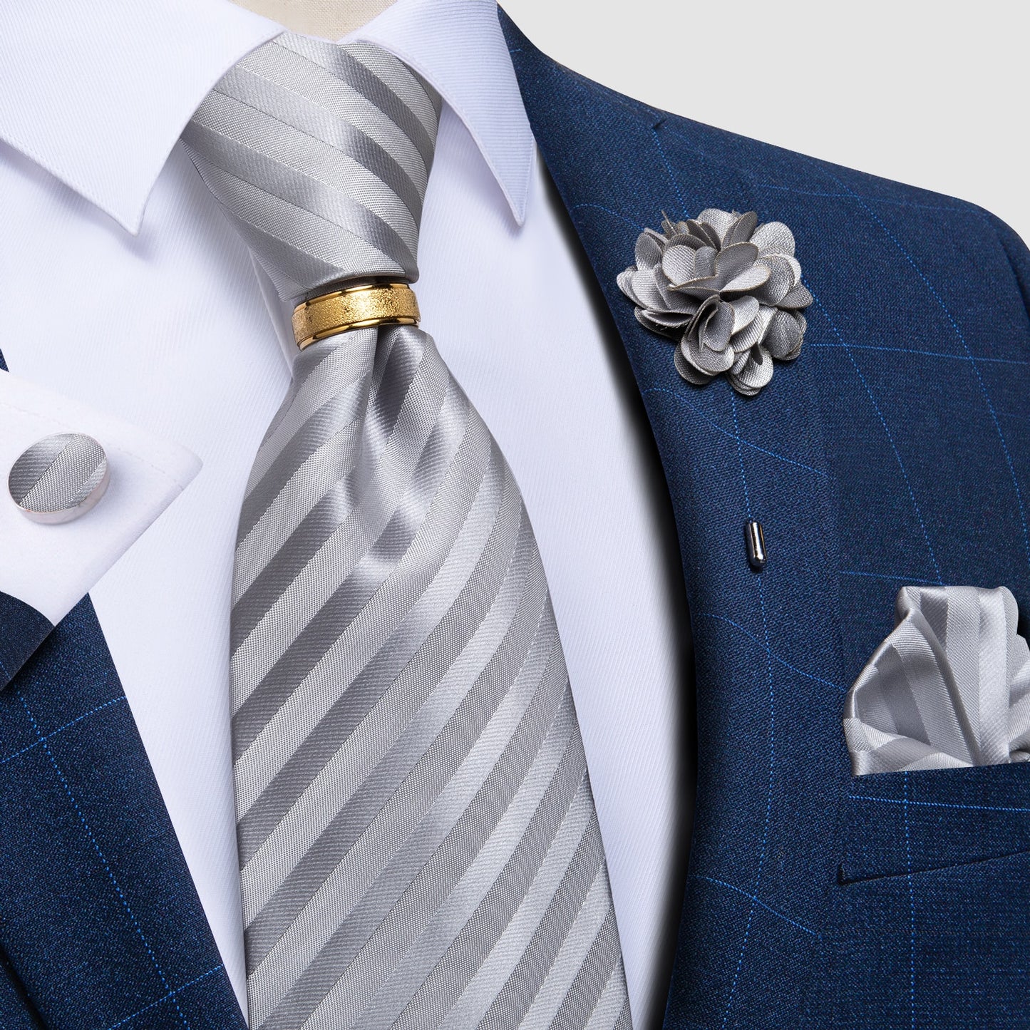 Tie Set with Tie Ring and Brooch