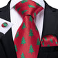 Christmas Tree Tie, Pocket Square and Cufflinks - Masculine Clothes