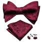Burgundy Silk Vest Set with Bowtie - Masculine Clothes