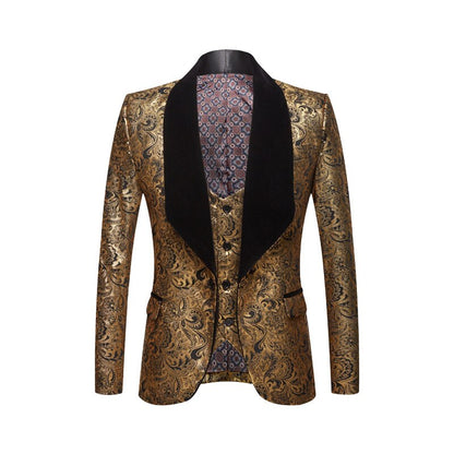 Luxury Gold Tuxedo Jacket