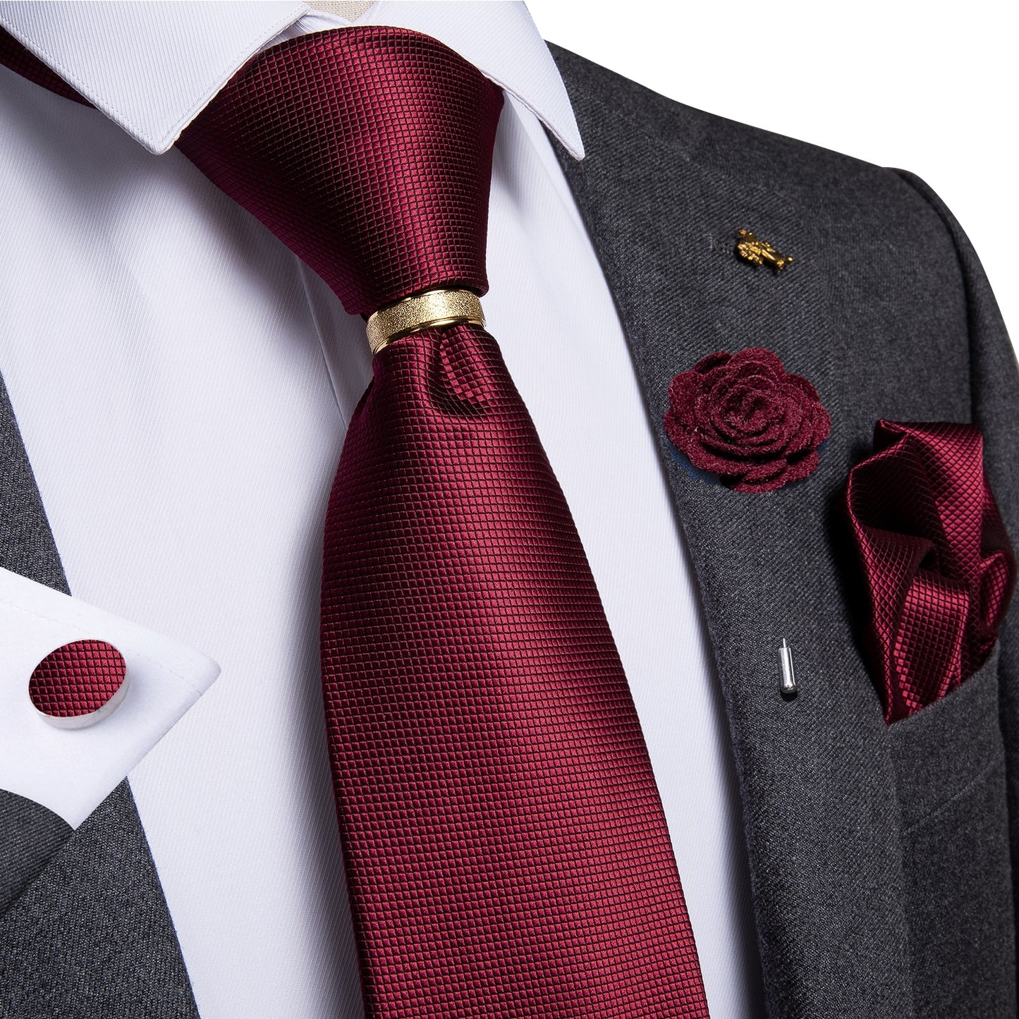 Tie Set with Tie Ring and Brooch