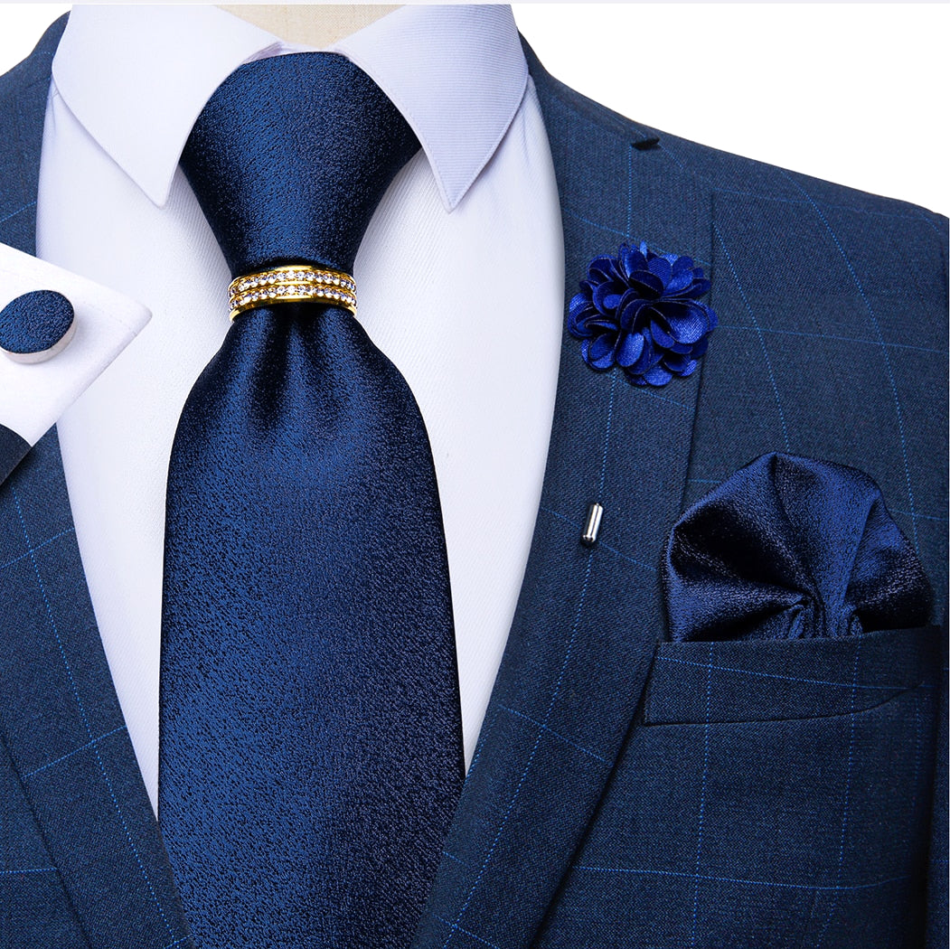 Executive Blue Silk Tie Set