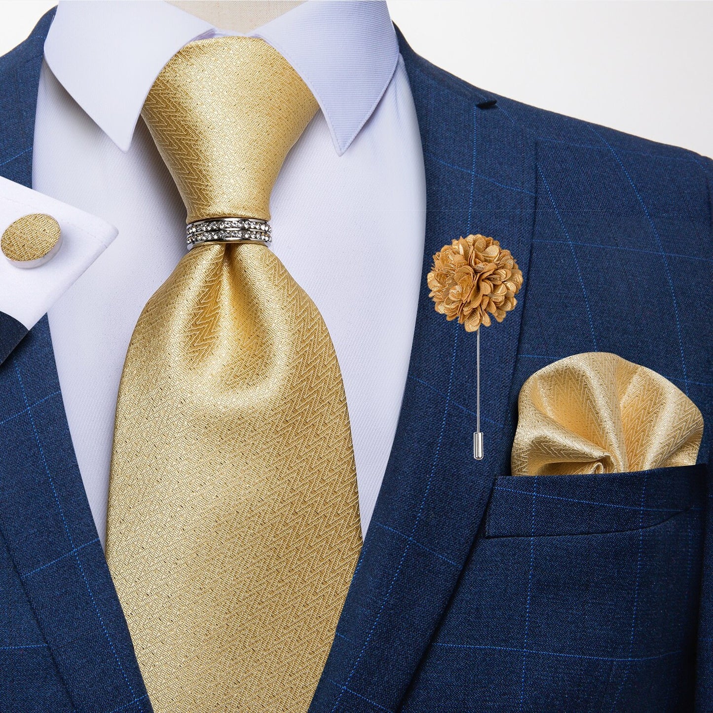 Tie Set with Tie Ring and Brooch