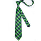 Black and Green Checkered XL Tie Set - Masculine Clothes