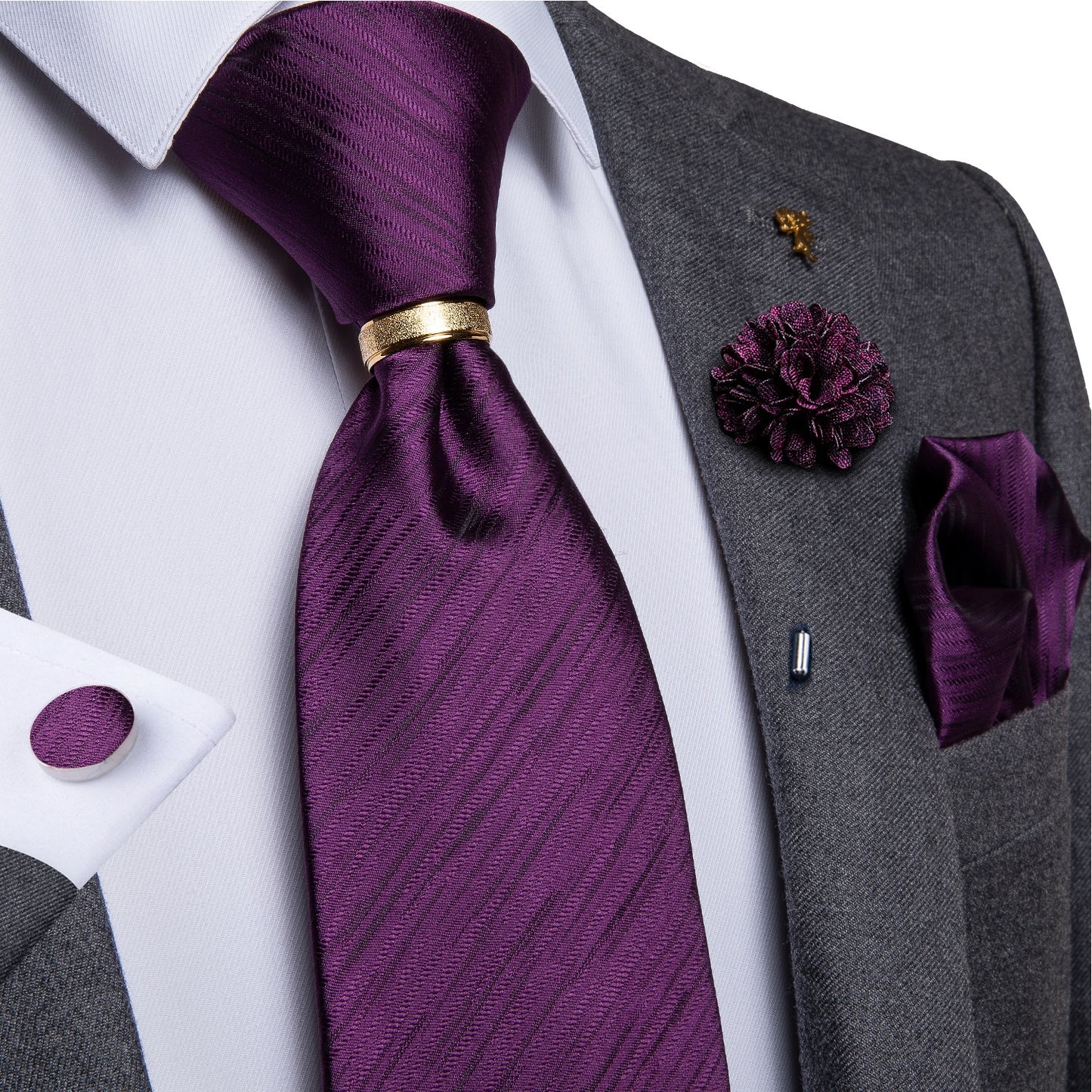 Tie Set with Tie Ring and Brooch