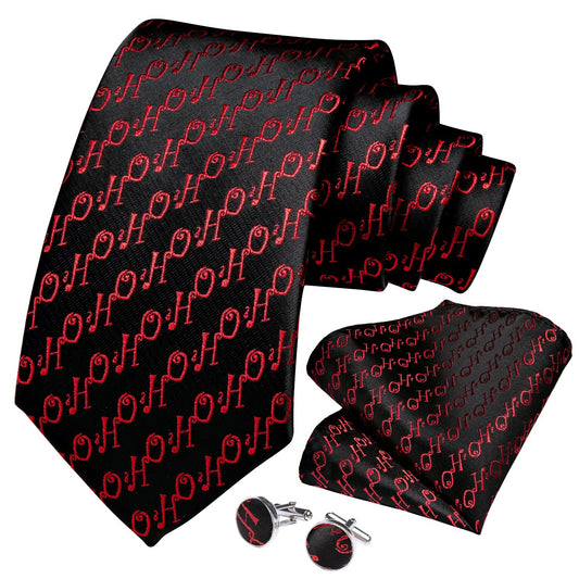 Hohoho Silk Tie, Pocket Square and Cufflinks