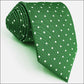 White Polka Dots In Green XL Tie Set - Masculine Clothes