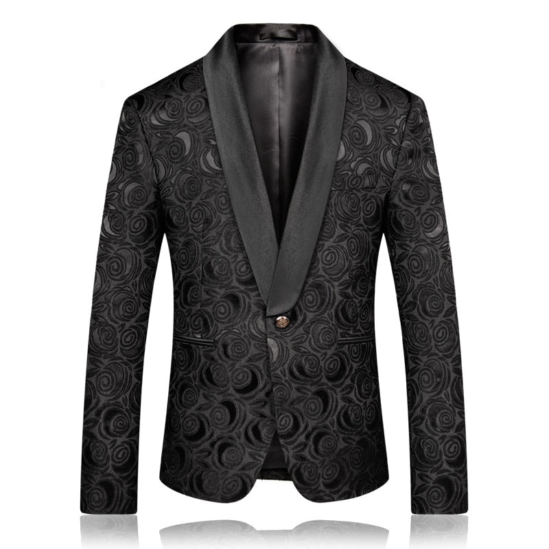 Black Rose Tuxedo Jacket