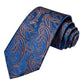 Luxury Gold Floral In Navy Blue Paisley Tie Set - Masculine Clothes