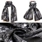 White Floral In Black Paisley Silk Scarf and Tie - Masculine Clothes