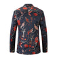 Gold, Blue, Red and Green Leaves Tuxedo Jacket - Masculine Clothes