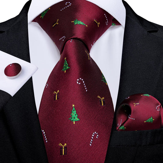 Xmas Tree and Candy Cane Tie Set