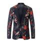 Gold, Blue, Red and Green Leaves Tuxedo Jacket - Masculine Clothes