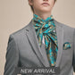 Green Floral Paisley Silk Scarf and Tie - Masculine Clothes