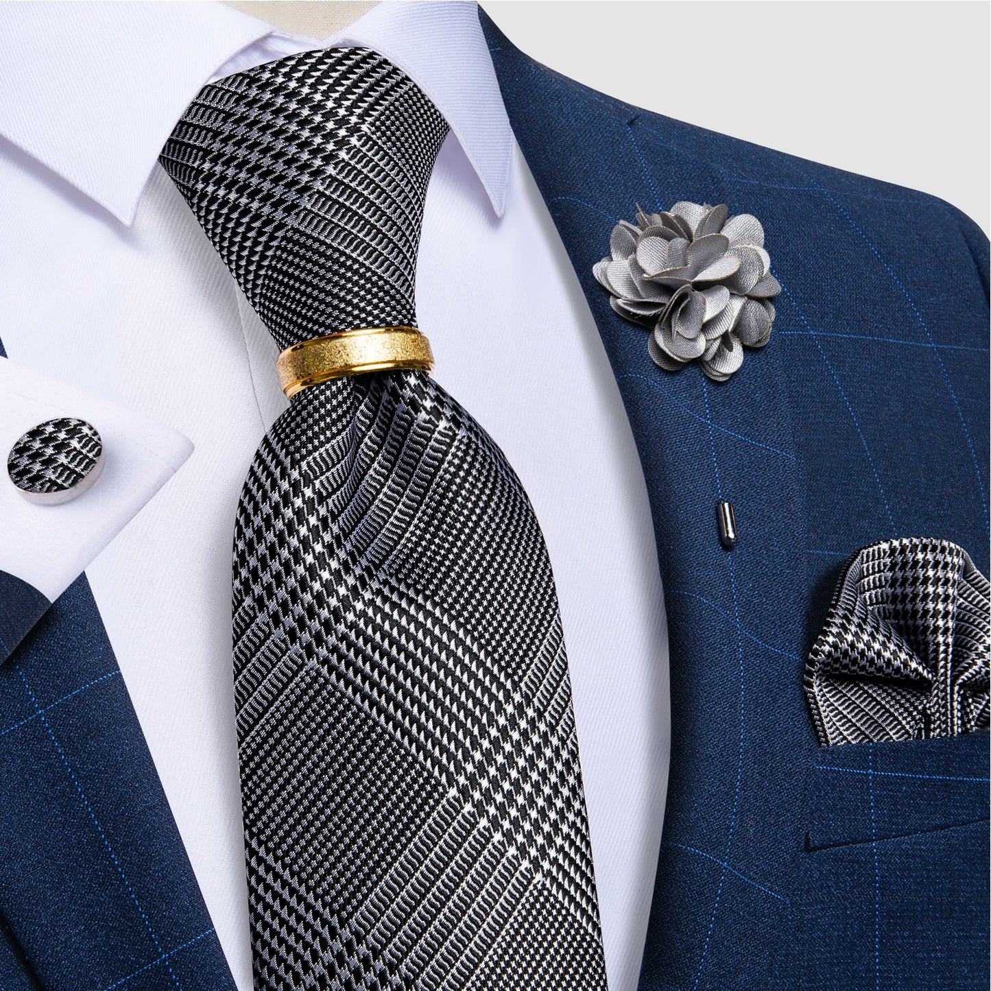 Tie Set with Tie Ring and Brooch