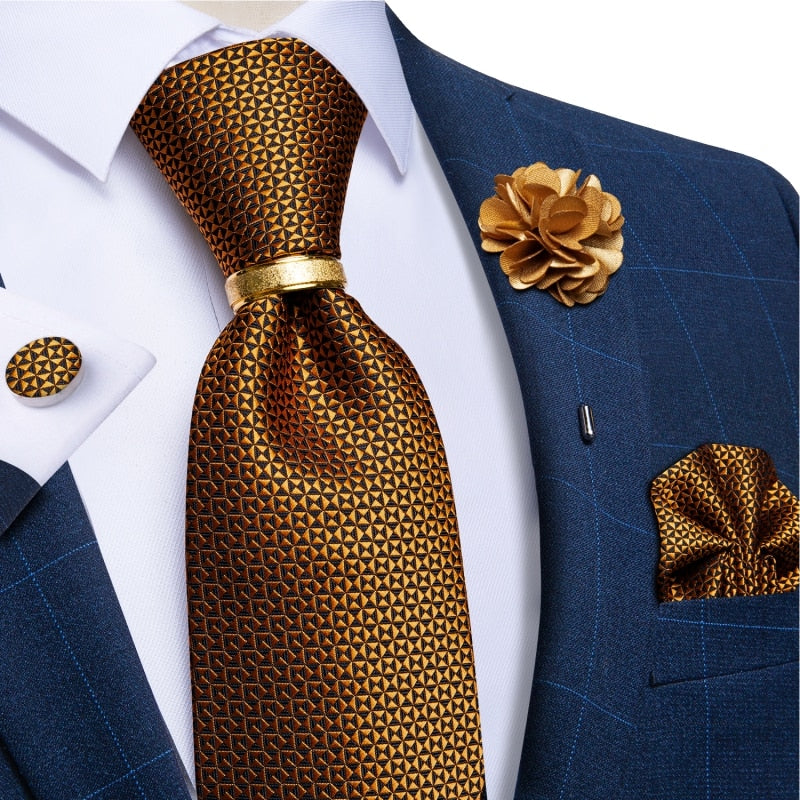 Tie Set with Tie Ring and Brooch