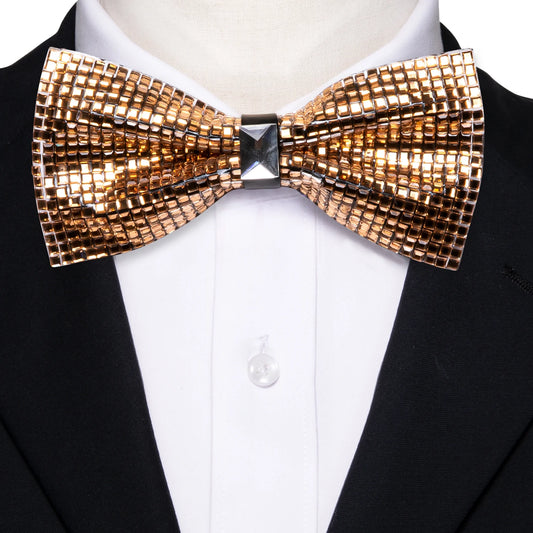 Gold Crystal Bow Tie