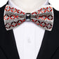 White Rhinestone with Red Crystal Bow Tie - Masculine Clothes