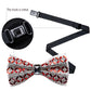 White Rhinestone with Red Crystal Bow Tie - Masculine Clothes