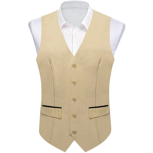 Plain Khaki Vest with Two Pockets