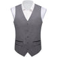 Light Gray Plain Vest with Two Pockets - Masculine Clothes