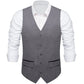 Light Gray Plain Vest with Two Pockets - Masculine Clothes