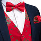 Gold Xmas Decor In Red Vest Set - Masculine Clothes
