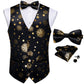 Gold Xmas Decor In Black Vest Set - Masculine Clothes