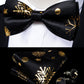 Gold Xmas Decor In Black Vest Set - Masculine Clothes
