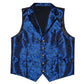 Luxury Blue Floral Silk Vest Set - Masculine Clothes