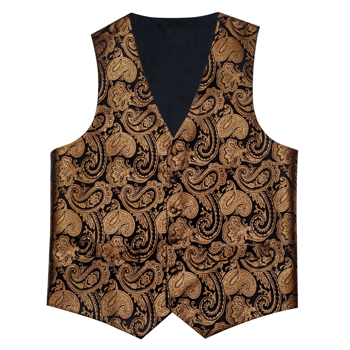 Golden Brown Floral Vest Set