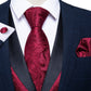 Red Floral with Collar Vest Set - Masculine Clothes