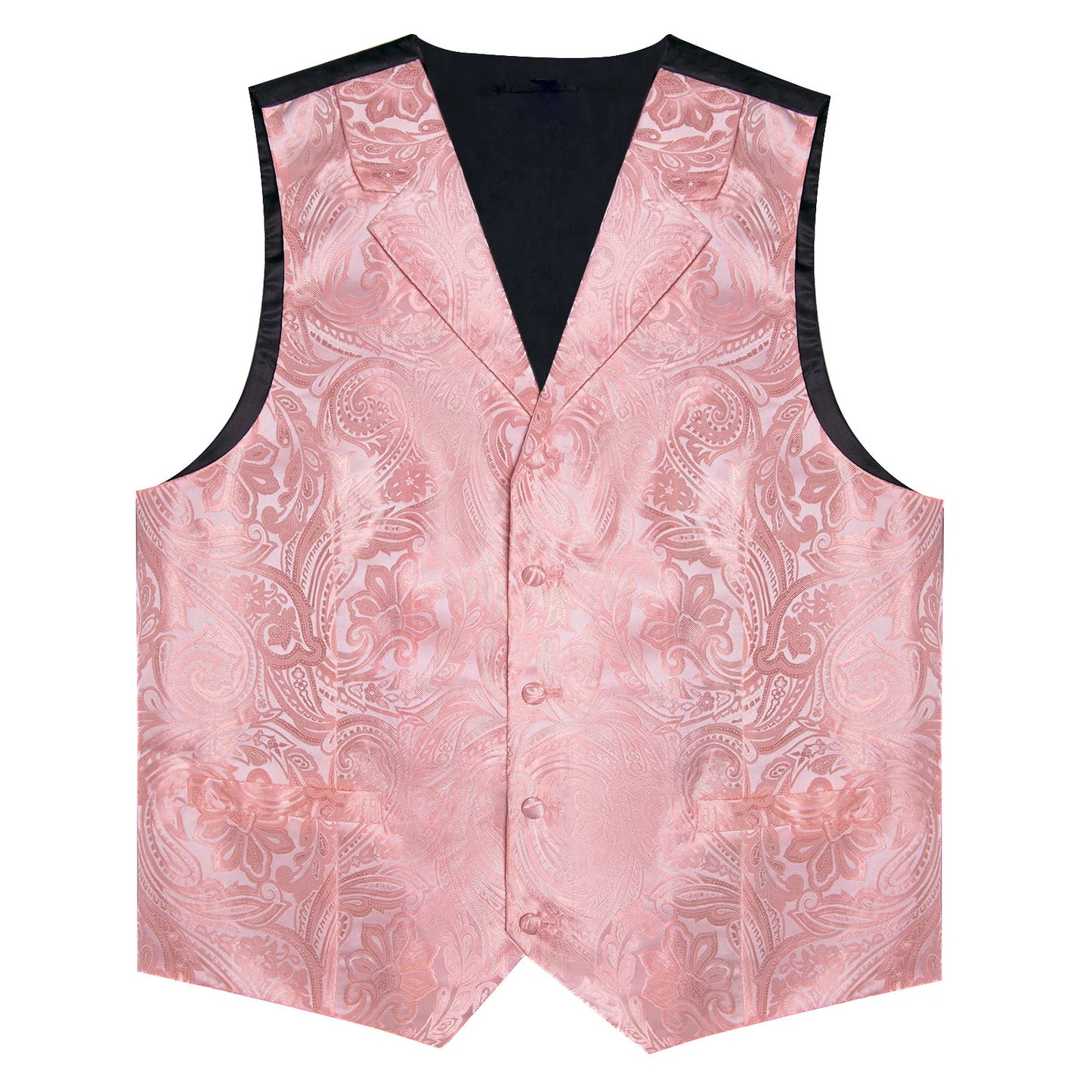 Luxury Peach Floral Vest Set