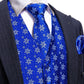 Snowflakes In Blue Vest Set - Masculine Clothes