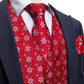 Snowflakes In Red Vest Set - Masculine Clothes