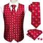 Snowflakes In Red Vest Set - Masculine Clothes