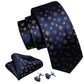 Gold Starry Night Tie Set In Blue - Masculine Clothes