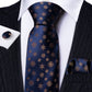 Gold Starry Night Tie Set In Blue - Masculine Clothes