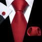 Red Classic Plaid Tie Set - Masculine Clothes