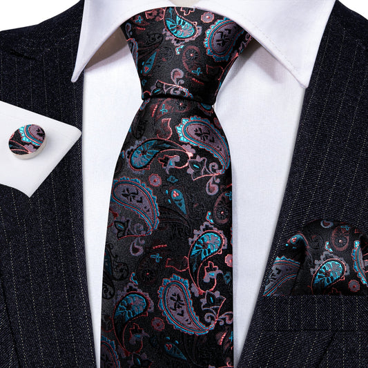 Sparkling Green Leaves Silk Tie Set