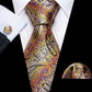 Sunset Leaves with Shade of Purple Silk Tie Set - Masculine Clothes