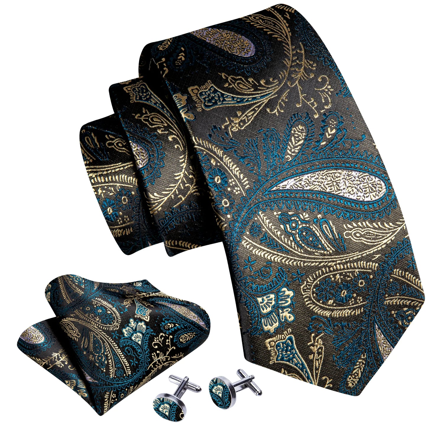 Luxury Floral In Green Tie Set