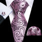 Pink Floral Silk Tie Set - Masculine Clothes