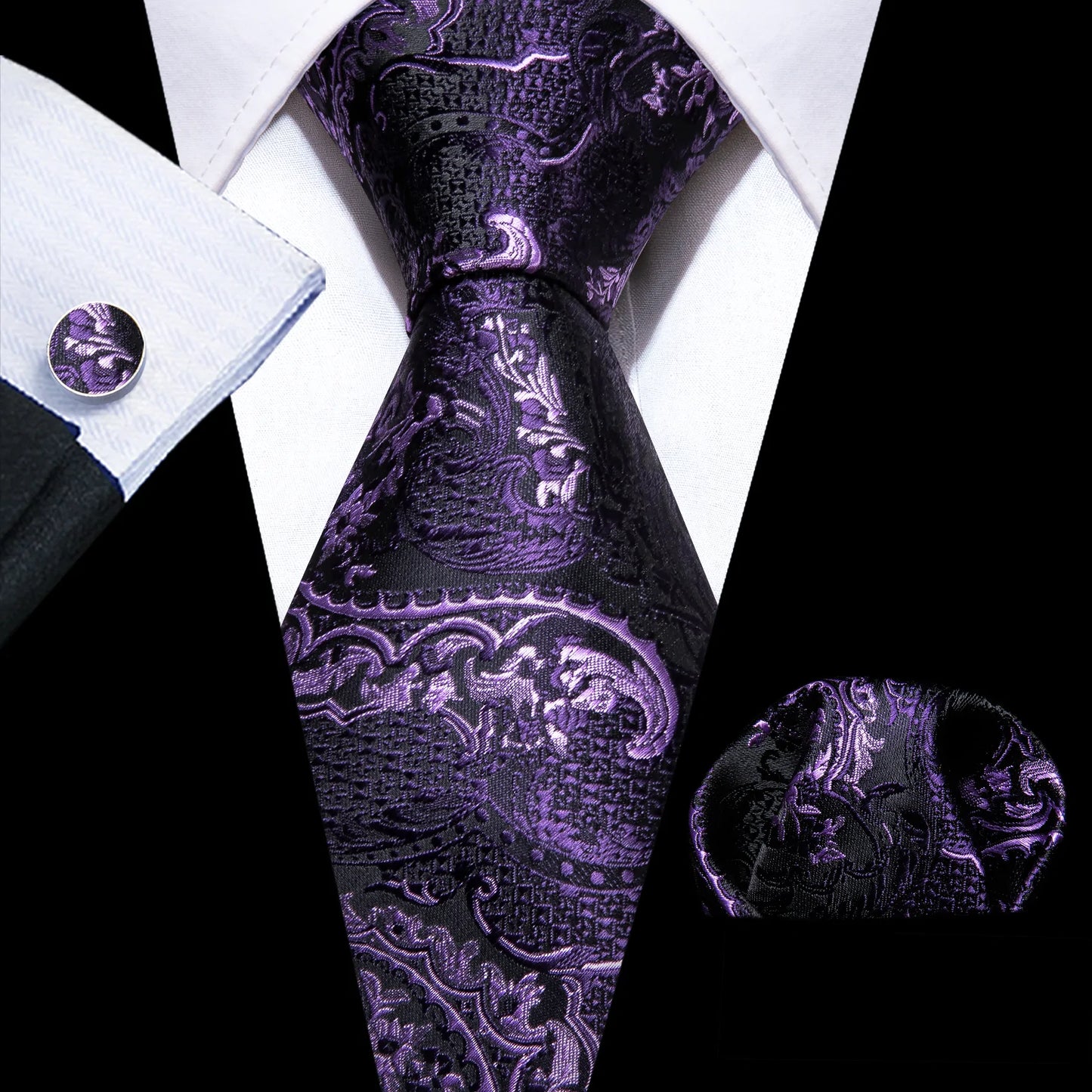 Purple and Pink Vineyard Silk Tie Set