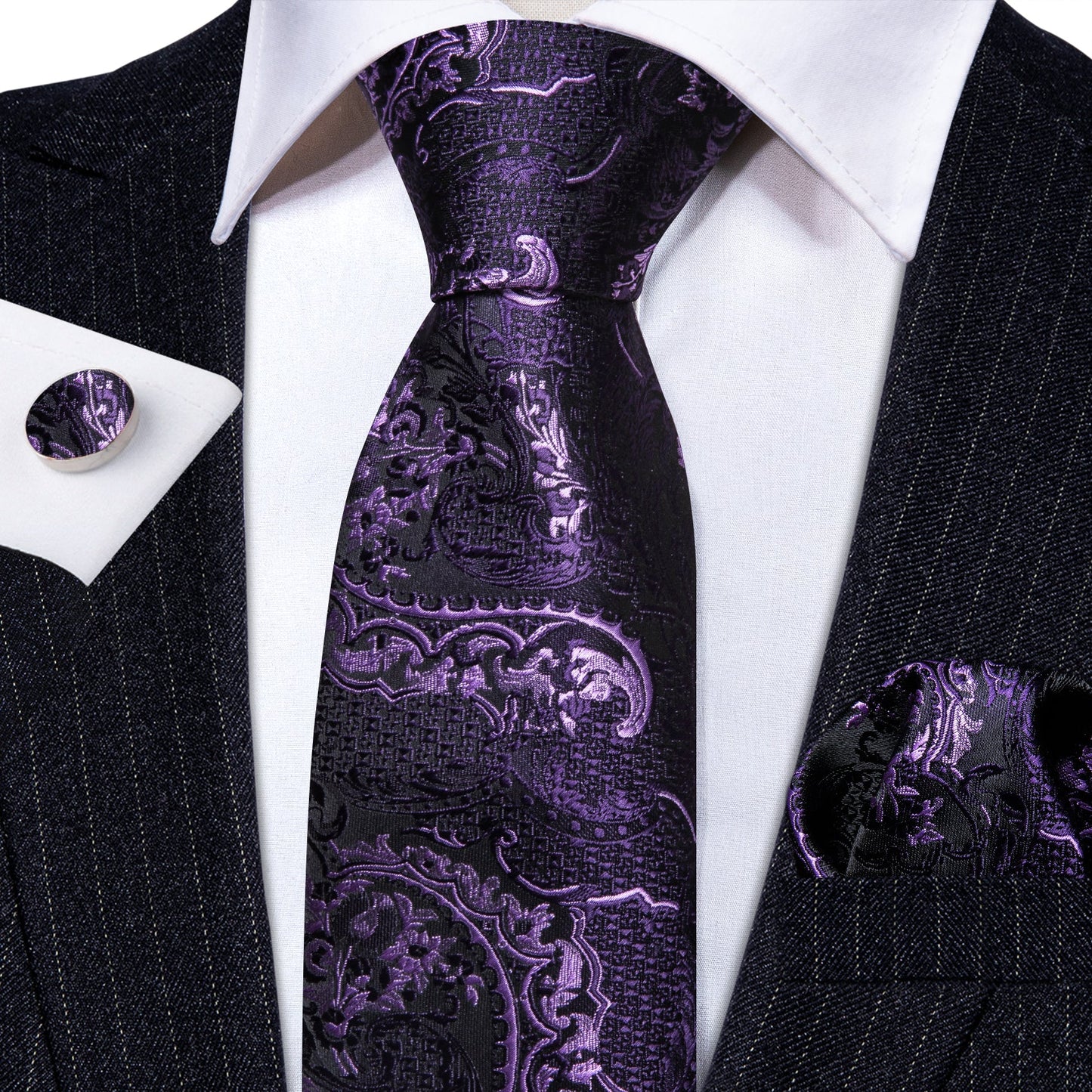 Purple and Pink Vineyard Silk Tie Set