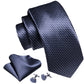 Gray and White Zigzag Lines Silk Tie Set - Masculine Clothes