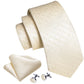 Luxury Champagne Square Silk Tie Set - Masculine Clothes