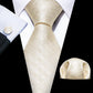 Luxury Champagne Square Silk Tie Set - Masculine Clothes