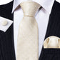 Luxury Champagne Square Silk Tie Set - Masculine Clothes