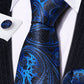 Luxury Midnight Floral In Blue Tie Set